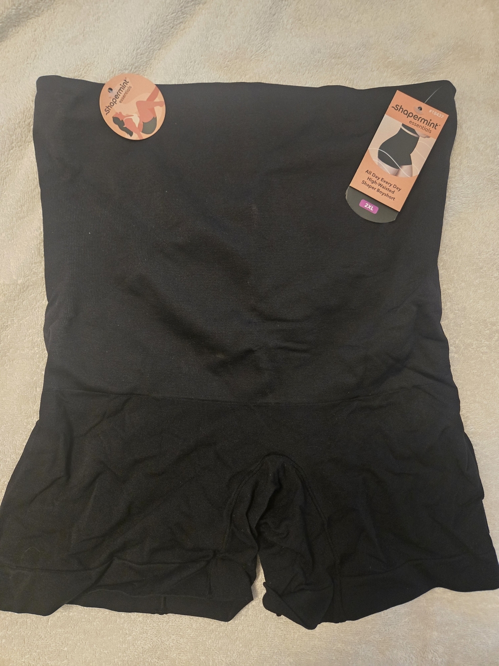 2X Shapermint High-Waist Shaping Shorts - Black